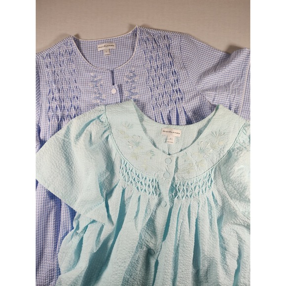 Miss Elaine Other - Miss Elaine Nightgown Midi Accessible Snap Front 2 Pack Size Large Grandma Core